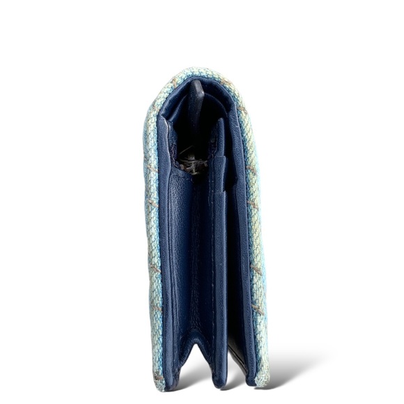 FULL INCLUSION! RARE Gucci Pearly GG Marmont Matelasse Denim Wallet with Chain. - Picture 8 of 16